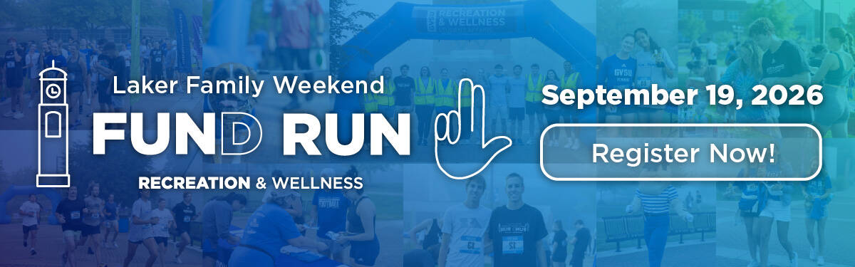 Fun(d) run web header, text for event with picture background